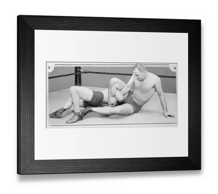 Framed Print : Wrestlers on The Floor and in Action Framed Print : Wrestlers on The Floor and in Action