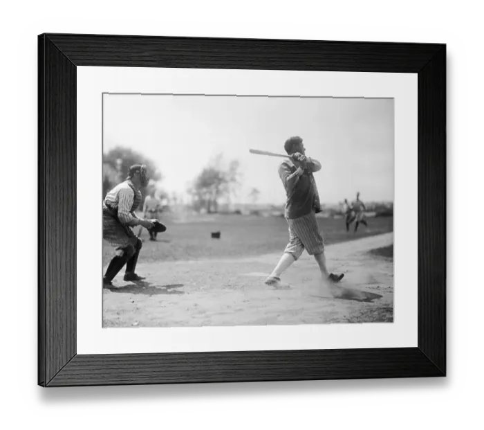 Framed Print : Babe Ruth Ready to Bat Baseball Framed Print : Babe Ruth Ready to Bat Baseball