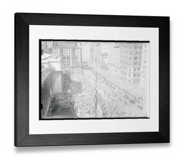 Framed Print : Lindbergh Parade Down Broadway Framed Print : Lindbergh Parade Down Broadway