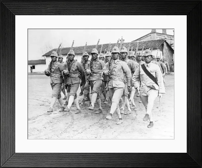 Framed Print : Soldiers Practice Goose Step Framed Print : Soldiers Practice Goose Step