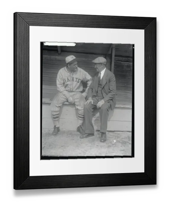 Framed Print : Rogers Hornsby Talking with William Ironson Framed Print : Rogers Hornsby Talking with William Ironson