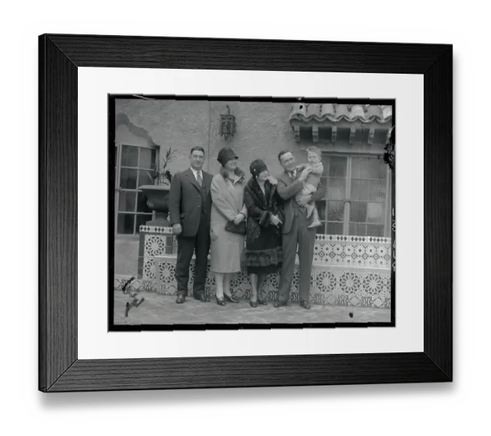 Framed Print : Rogers Hornsby with Family and Mr and Mrs Roger Bresnahan Framed Print : Rogers Hornsby with Family and Mr and Mrs Roger Bresnahan