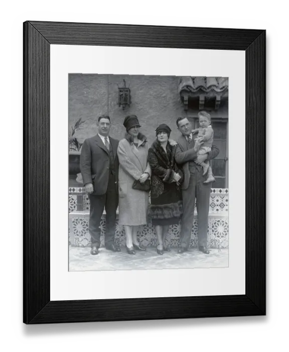 Framed Print : Rogers Hornsby with Family and Friends Framed Print : Rogers Hornsby with Family and Friends