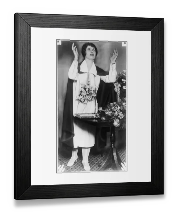 Framed Print : Aimee Semple McPherson Preaching in Washington Framed Print : Aimee Semple McPherson Preaching in Washington