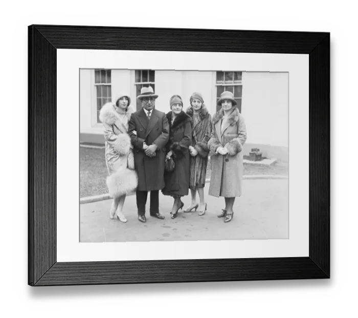 Framed Print : Louis B Meyer And Family At White House Framed Print : Louis B Meyer And Family At White House