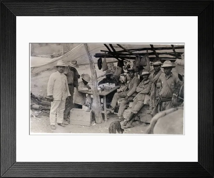 Framed Print : Nicaraguan Soldiers Receive Reports Framed Print : Nicaraguan Soldiers Receive Reports