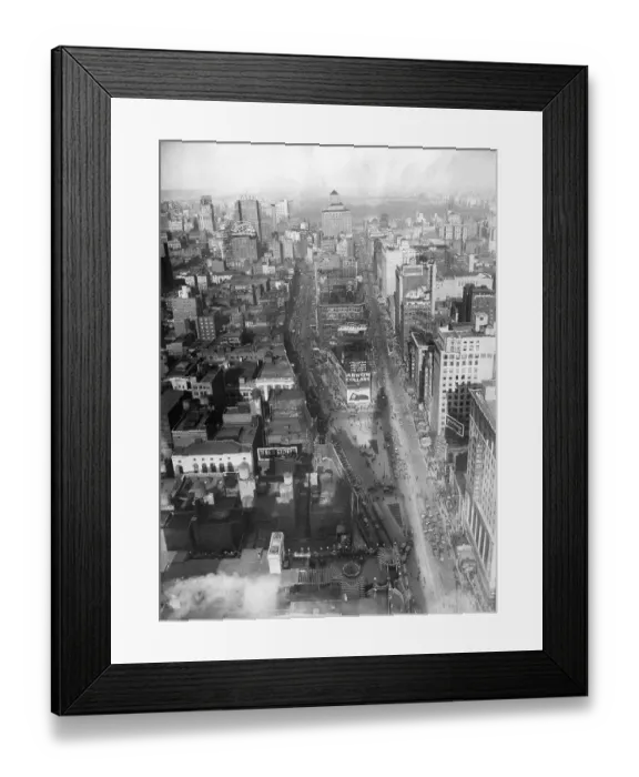 Framed Print : Aerial View of Times Square to Columbus Circle Framed Print : Aerial View of Times Square to Columbus Circle