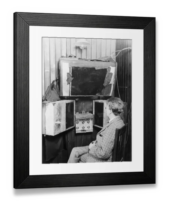 Framed Print : John L. Baird and His 1920s TV Invention