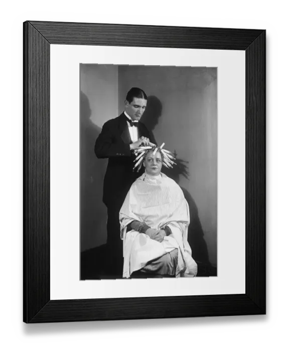 Framed Print : Woman Getting Steam Permanent Framed Print : Woman Getting Steam Permanent