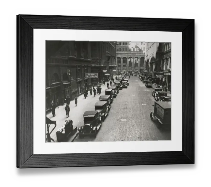 Framed Print : La Salle Street, Chicago, 1927 Framed Print : La Salle Street, Chicago, 1927