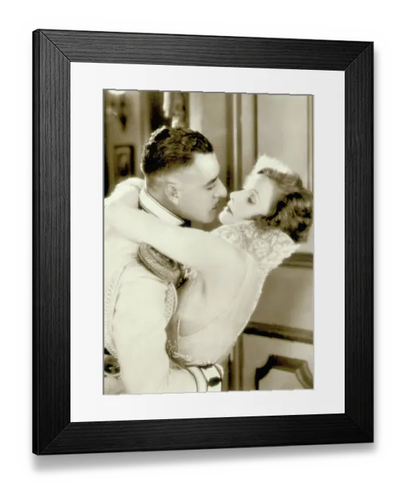Framed Print : John Gilbert Embracing Greta Garbo Framed Print : John Gilbert Embracing Greta Garbo