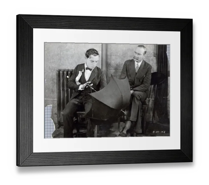 Framed Print : Buster Keaton Holding Umbrella Inside Framed Print : Buster Keaton Holding Umbrella Inside