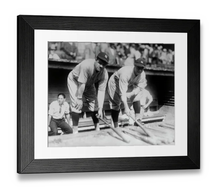 Framed Print : Lou Gerhrig and Babe Ruth Selecting Bats Framed Print : Lou Gerhrig and Babe Ruth Selecting Bats