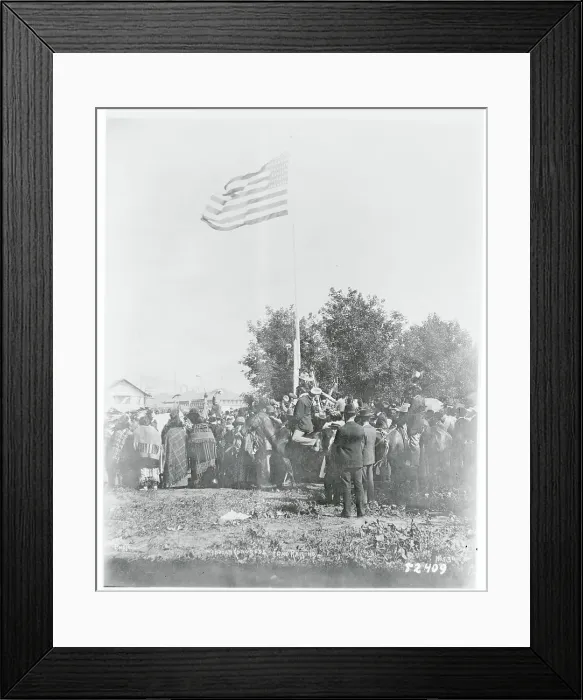 Framed Print : Flag Raising at Indian Congress Framed Print : Flag Raising at Indian Congress