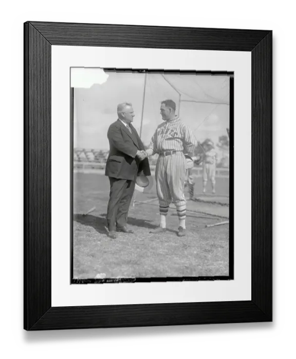 Framed Print : Rogers Hornsby and John McGraw Shaking Hands Framed Print : Rogers Hornsby and John McGraw Shaking Hands