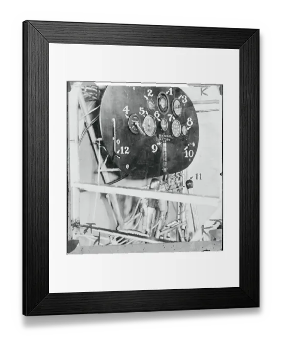 Framed Print : View of Charles Lindbergh's Airplane Panel Framed Print : View of Charles Lindbergh's Airplane Panel