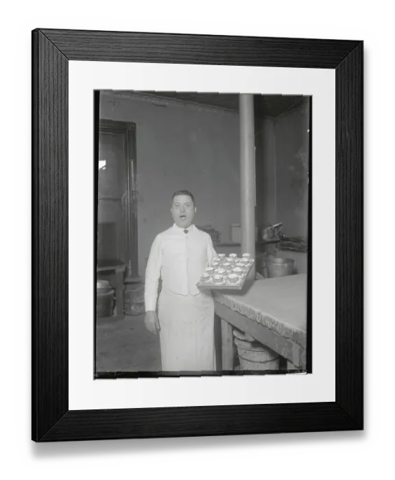 Framed Print : Charles Boccia Holding Cakes Framed Print : Charles Boccia Holding Cakes