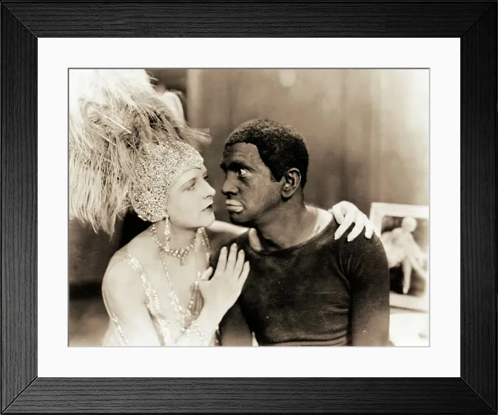 Framed Print : Al Jolson and May McAvoy in Movie Still