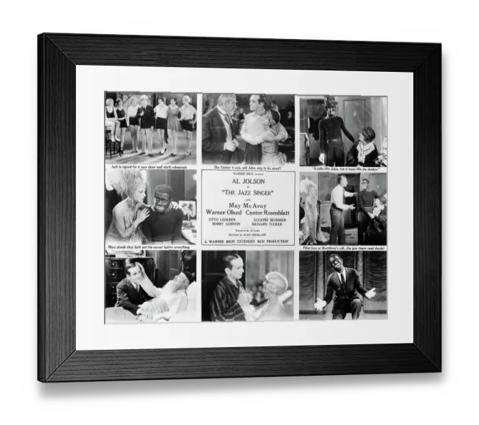 Framed Print : Various Scenes from The Jazz Singer with Al Jolson Framed Print : Various Scenes from The Jazz Singer with Al Jolson