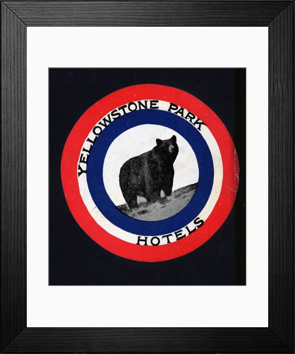 Framed Print : Yellowstone National Park Souvenir Framed Print : Yellowstone National Park Souvenir