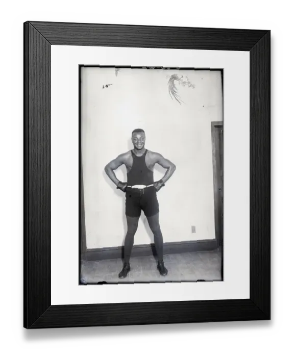 Framed Print : Harry Wills Posed W / Hands On Hips Framed Print : Harry Wills Posed W / Hands On Hips