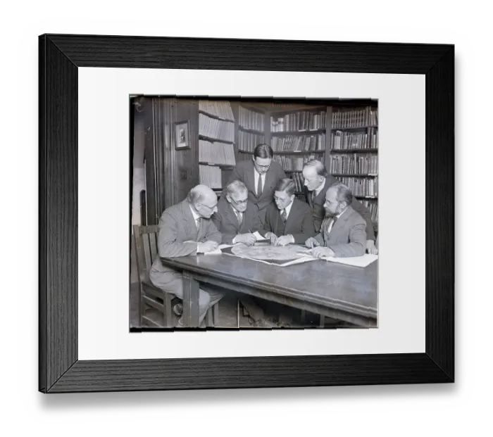 Framed Print : Physicists and Astronomers Seated Planning Framed Print : Physicists and Astronomers Seated Planning
