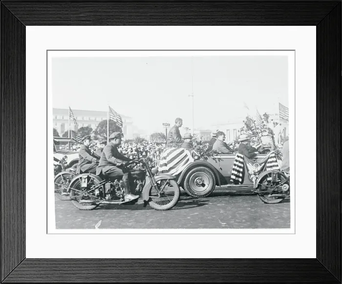 Framed Print : Charles Lindbergh Riding Down Street Framed Print : Charles Lindbergh Riding Down Street