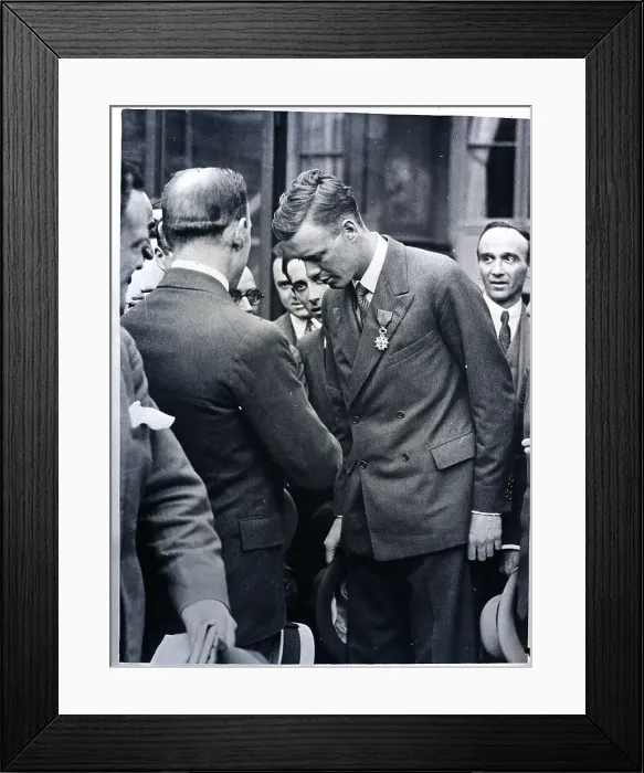 Framed Print : Lindbergh Receiving Medal For Flight Framed Print : Lindbergh Receiving Medal For Flight