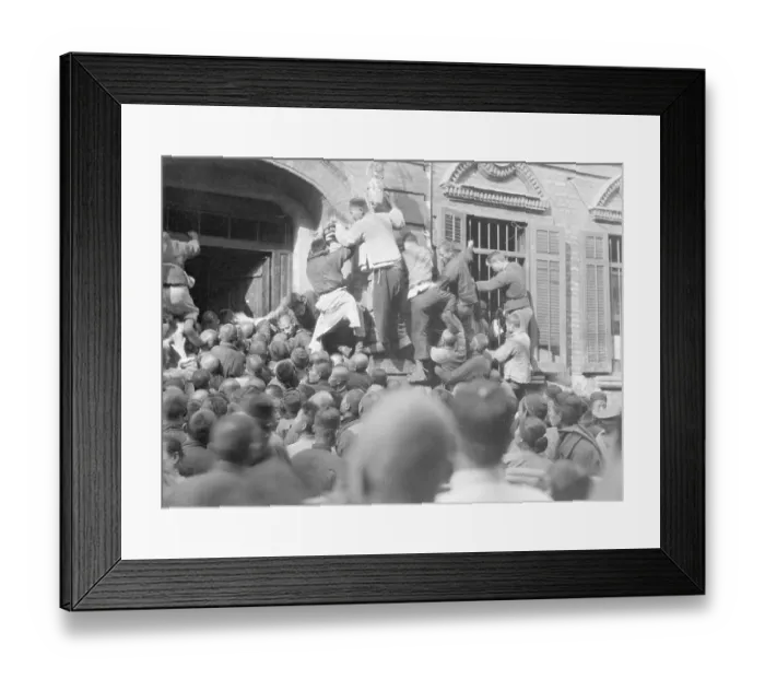 Framed Print : Mob Attempting to Loot Store Framed Print : Mob Attempting to Loot Store