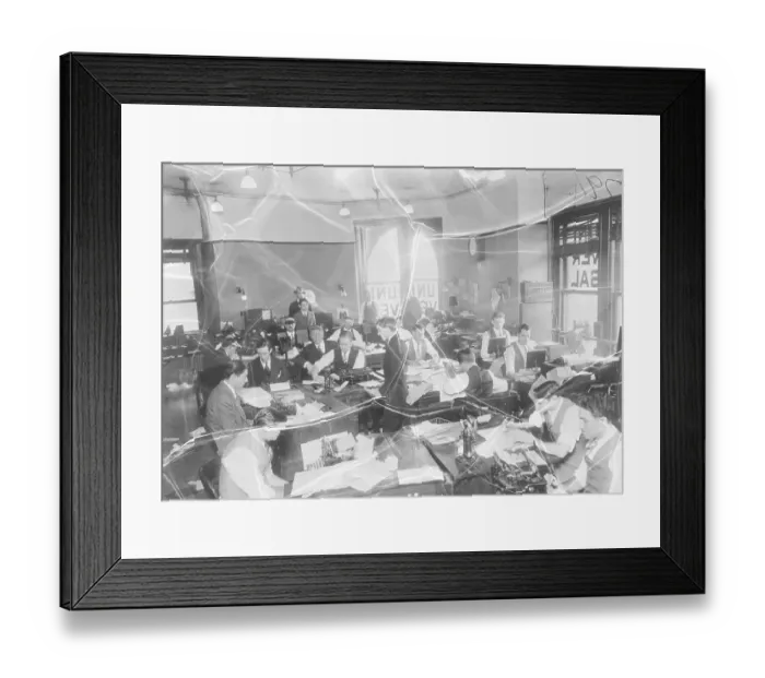 Framed Print : International News Service Office Framed Print : International News Service Office