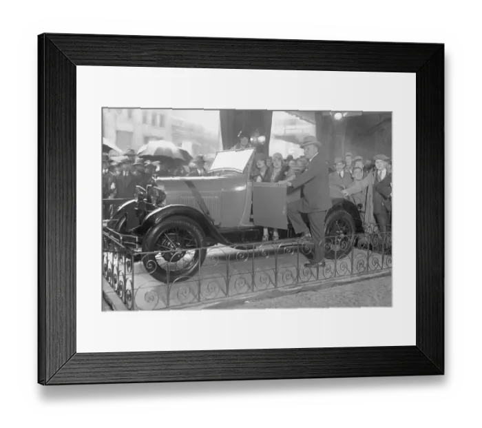 Framed Print : Broadway Showgirls Sitting in a New Sport Car Framed Print : Broadway Showgirls Sitting in a New Sport Car