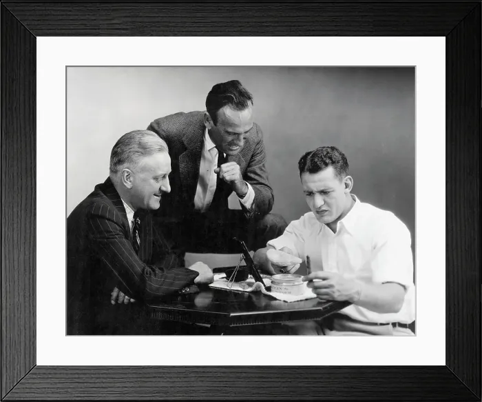 Framed Print : Red Grange with His Manager