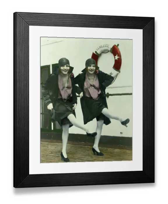 Framed Print : Dolly Sisters Aboard Ship SS Majestic Framed Print : Dolly Sisters Aboard Ship SS Majestic