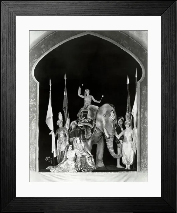 Framed Print : Women In Indian Costume;Elephant;Ziegfel Framed Print : Women In Indian Costume;Elephant;Ziegfel