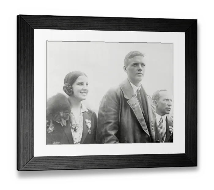Framed Print : Charles Lindbergh and Norma Smallwood