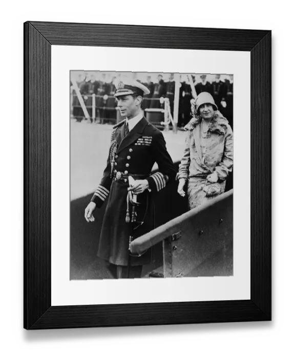 Framed Print : King George VI and Queen Elizabeth Disembarking Framed Print : King George VI and Queen Elizabeth Disembarking