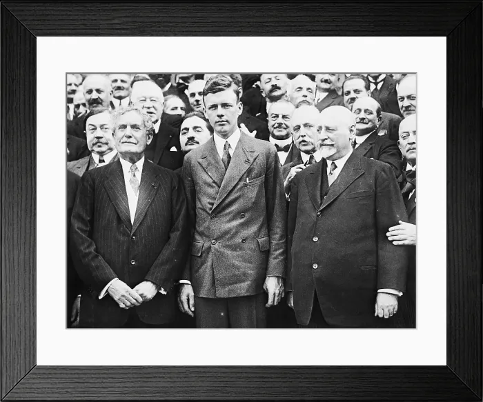 Framed Print : Charles Lindbergh Visiting French Congressman Framed Print : Charles Lindbergh Visiting French Congressman