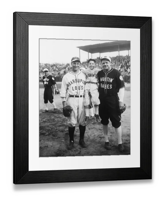 Framed Print : Baseball Players Lou Gehrig and Babe Ruth Framed Print : Baseball Players Lou Gehrig and Babe Ruth