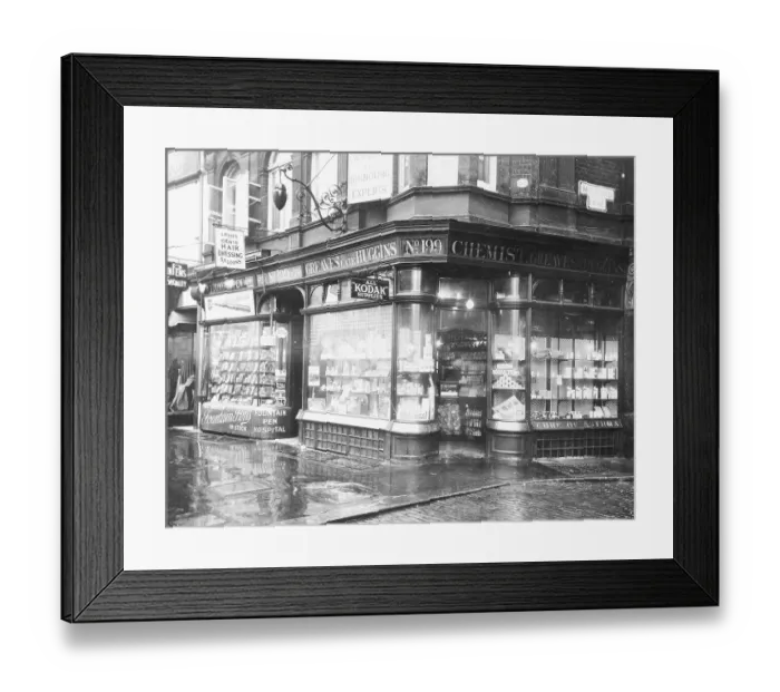 Framed Print : Old Drugstore in London Framed Print : Old Drugstore in London