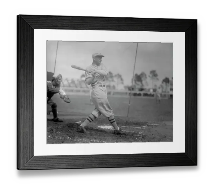 Framed Print : Tris Speaker Swinging Bat Framed Print : Tris Speaker Swinging Bat