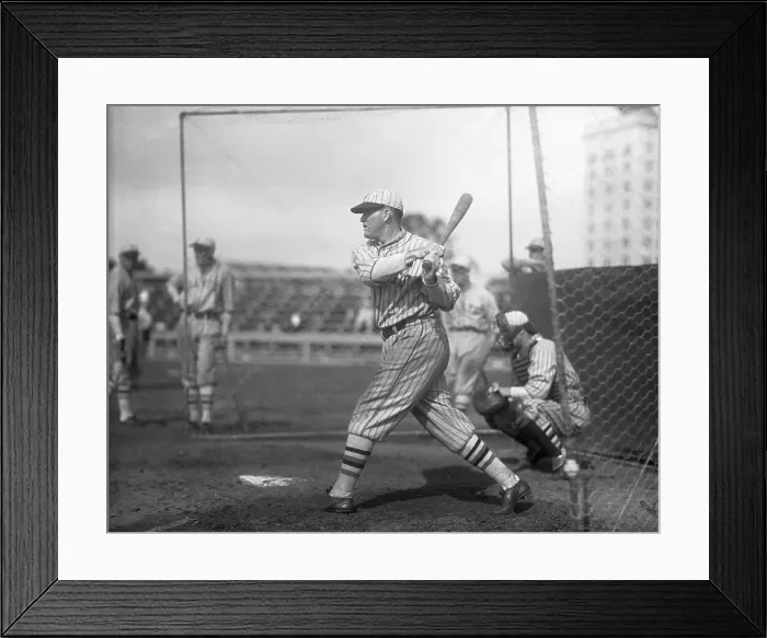 Framed Print : Rogers Hornsby Batting in NY Giants Uniform Framed Print : Rogers Hornsby Batting in NY Giants Uniform