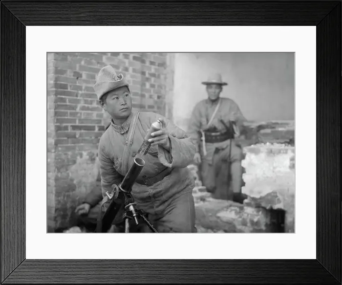 Framed Print : A Trench Howitzer at Kaisheng Framed Print : A Trench Howitzer at Kaisheng