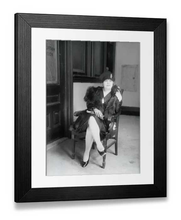 Framed Print : Mae West is seen here during her court trial surrounding her stage show entitled, Sex Framed Print : Mae West is seen here during her court trial surrounding her stage show entitled, Sex