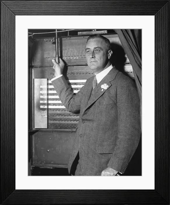 Framed Print : Franklin Roosevelt as Gubernatorial Candidate