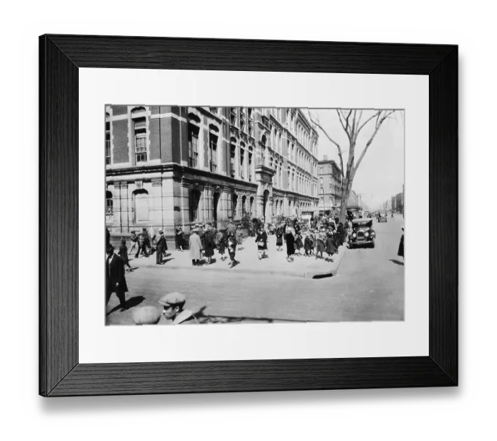 Framed Print : Black Children Leaving School Framed Print : Black Children Leaving School