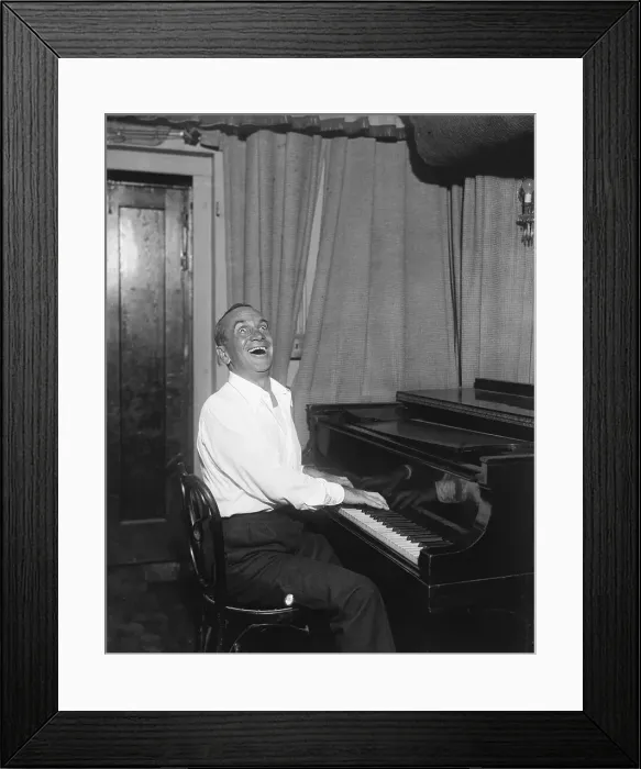 Framed Print : Al Jolson Seated, Playing Piano Framed Print : Al Jolson Seated, Playing Piano