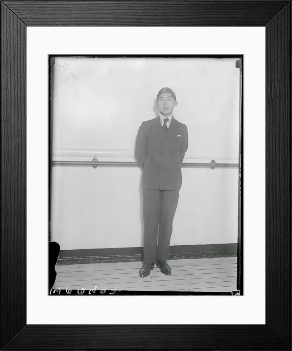 Framed Print : Prince Chichibu on Ship Deck Framed Print : Prince Chichibu on Ship Deck