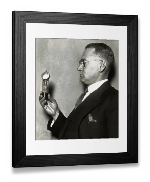 Framed Print : Mr. Zworykin Holding Radio Tube Framed Print : Mr. Zworykin Holding Radio Tube