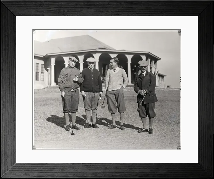 Framed Print : Four Distinguished Men on Golf Course Framed Print : Four Distinguished Men on Golf Course