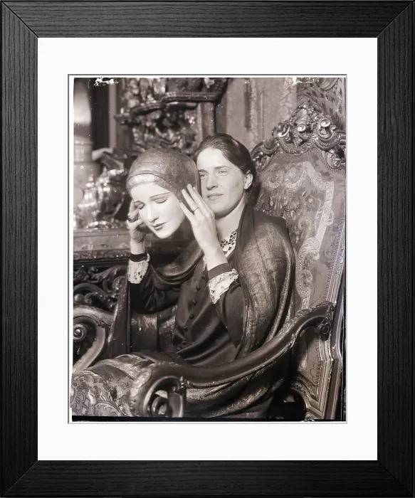 Framed Print : Mrs. Benda Taking Off Mask Framed Print : Mrs. Benda Taking Off Mask